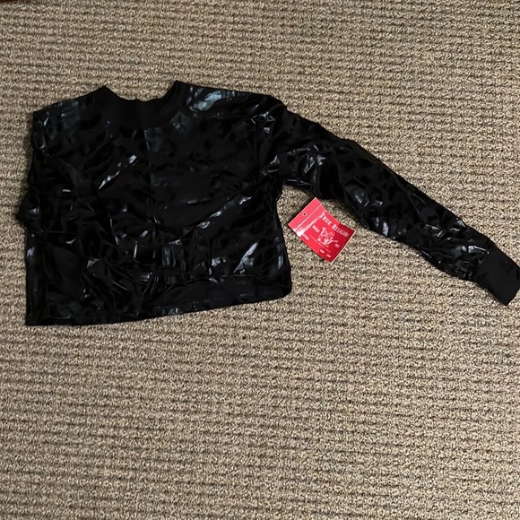 True Religion Cropped Zebra Print Shirt - Picture 3 of 5